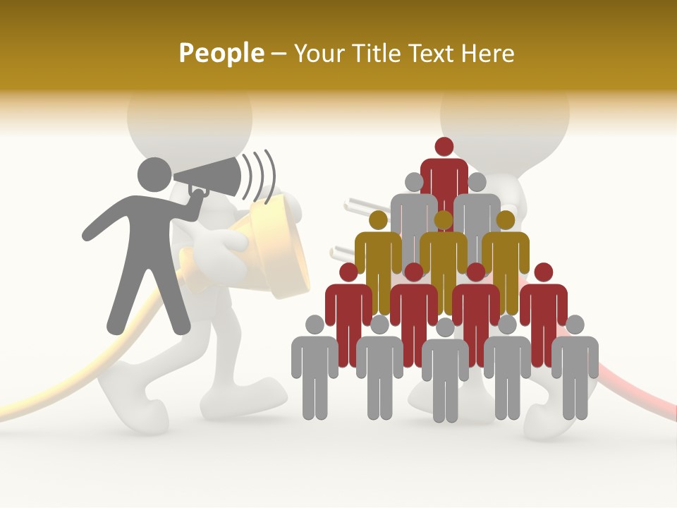 Two People With A Red And Yellow Hose Connected To Each Other PowerPoint Template