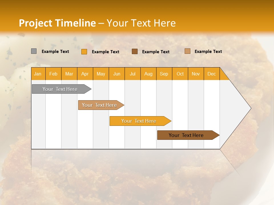 A Plate Of Food With Potatoes And A Lemon On It PowerPoint Template