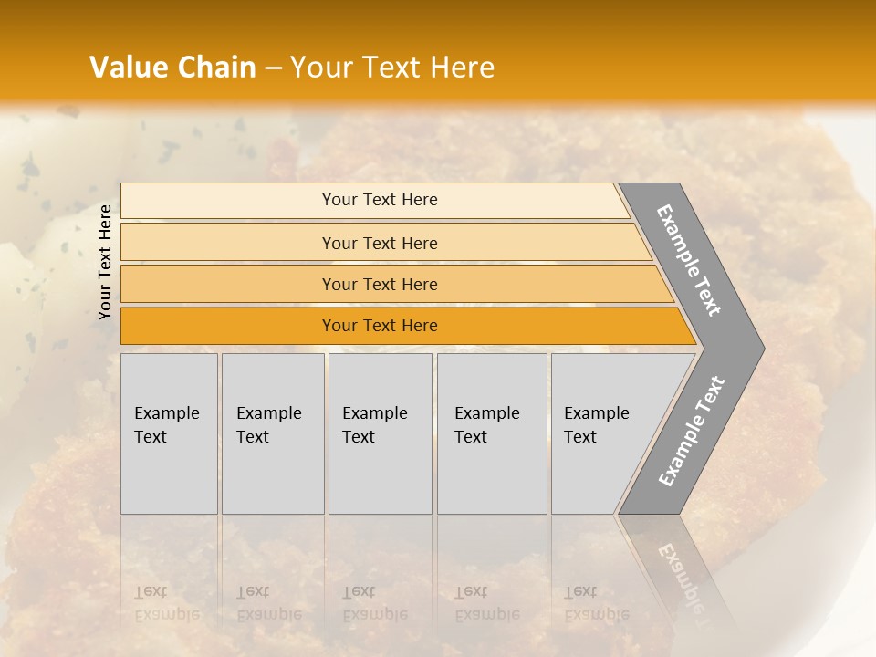 A Plate Of Food With Potatoes And A Lemon On It PowerPoint Template