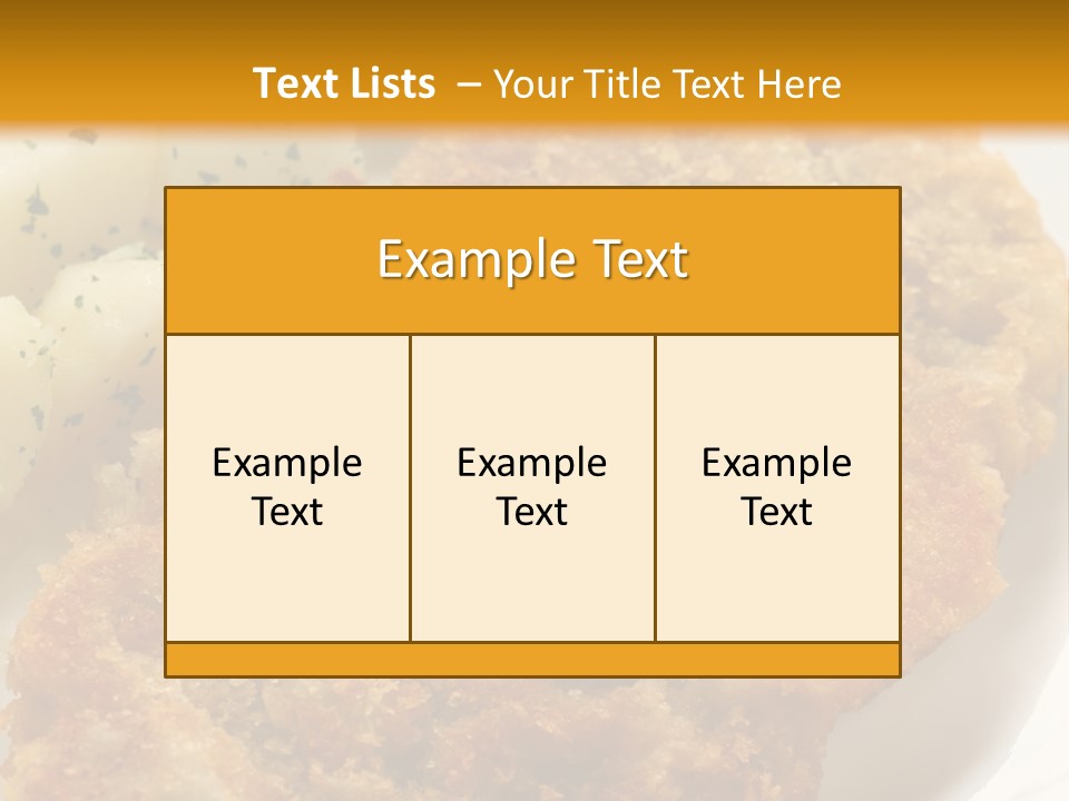 A Plate Of Food With Potatoes And A Lemon On It PowerPoint Template