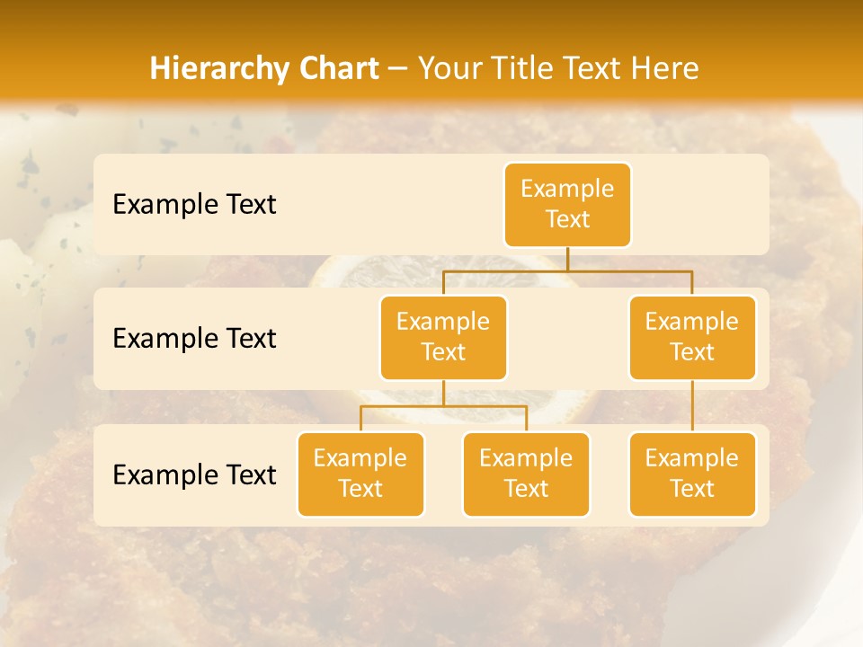 A Plate Of Food With Potatoes And A Lemon On It PowerPoint Template