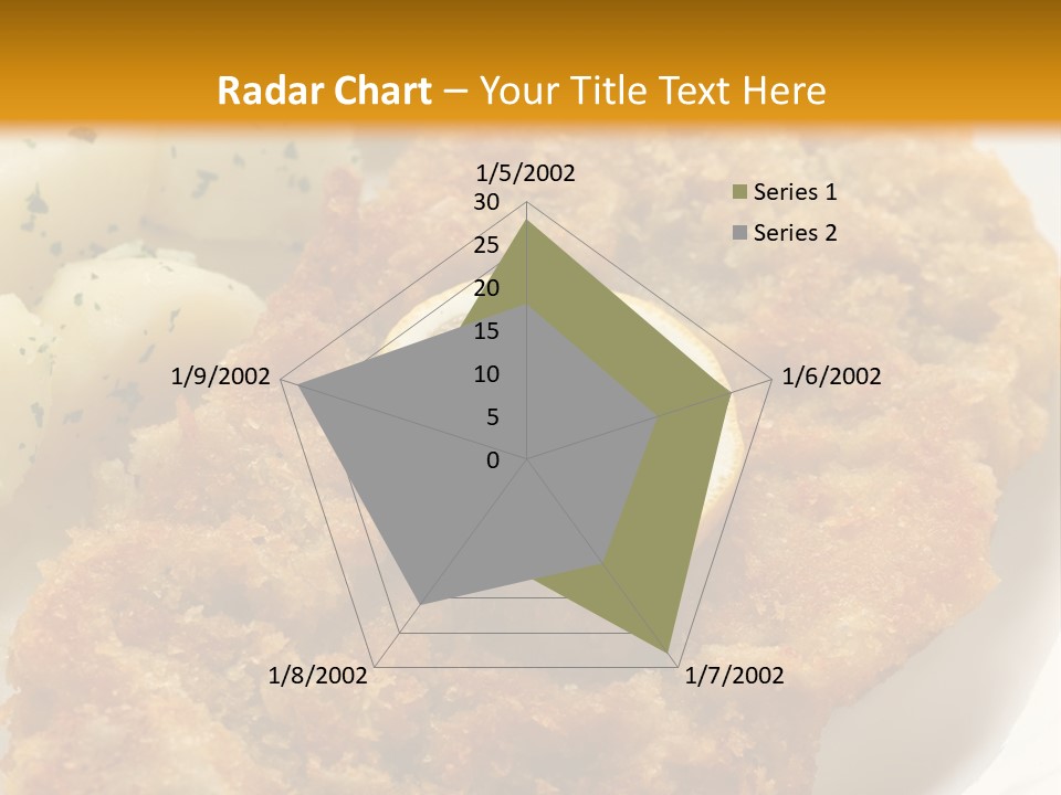 A Plate Of Food With Potatoes And A Lemon On It PowerPoint Template