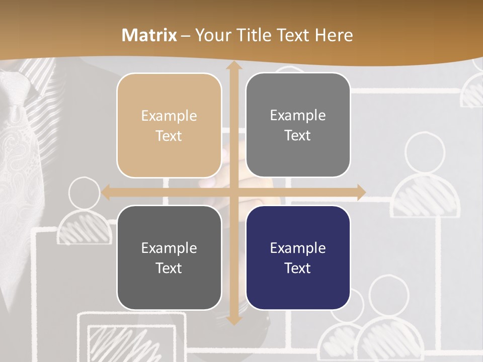 A Man In A Suit Writing On A Board PowerPoint Template