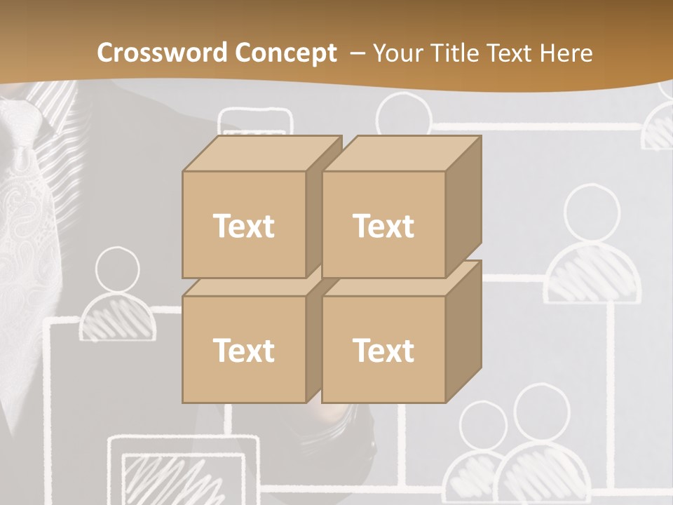 A Man In A Suit Writing On A Board PowerPoint Template