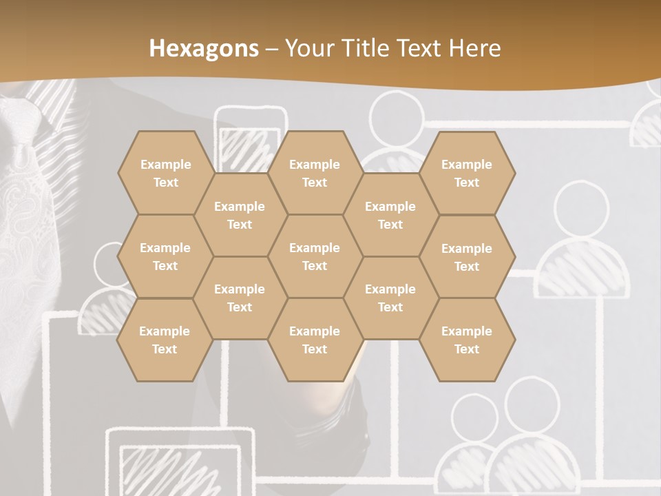 A Man In A Suit Writing On A Board PowerPoint Template