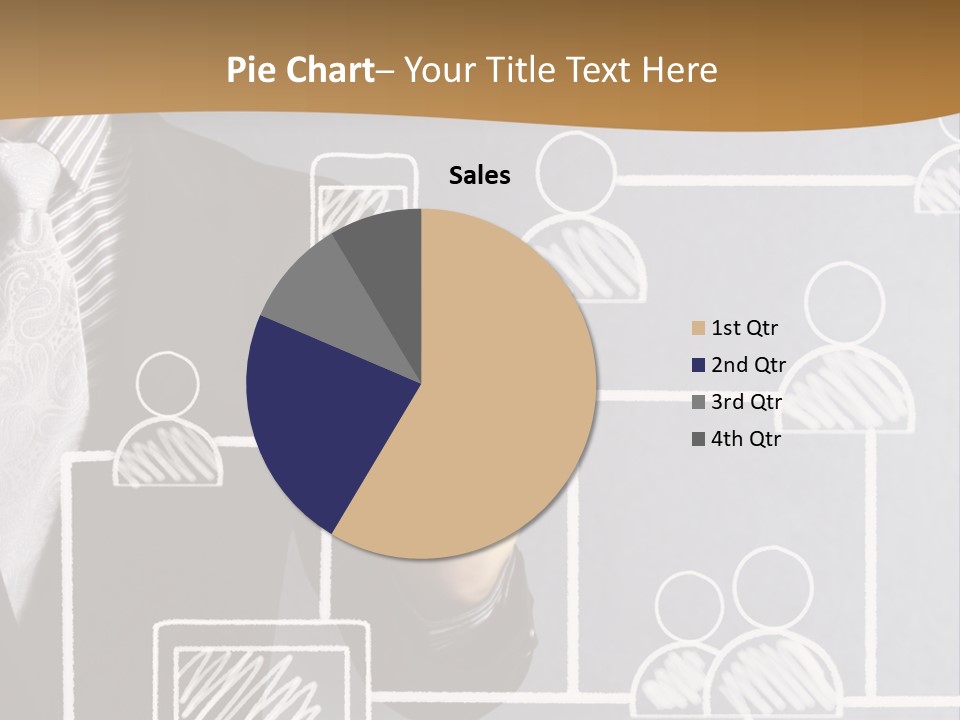 A Man In A Suit Writing On A Board PowerPoint Template