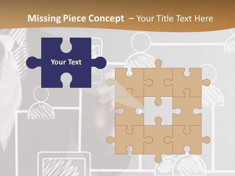 A Man In A Suit Writing On A Board PowerPoint Template