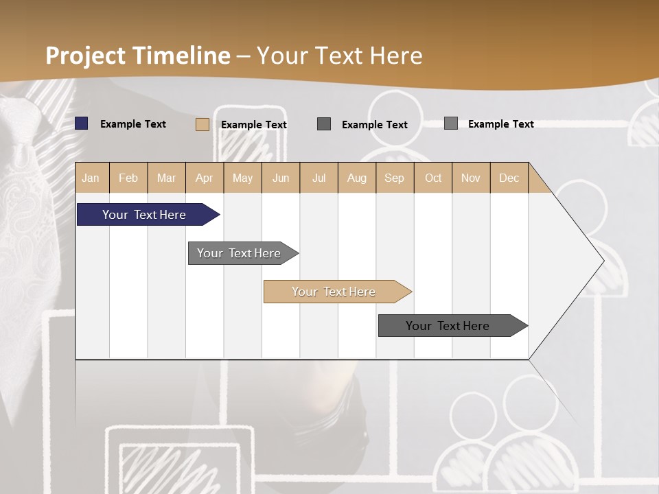 A Man In A Suit Writing On A Board PowerPoint Template