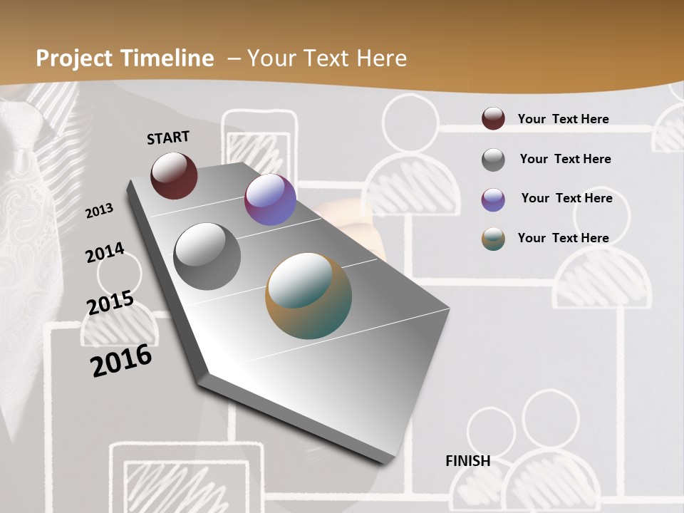 A Man In A Suit Writing On A Board PowerPoint Template