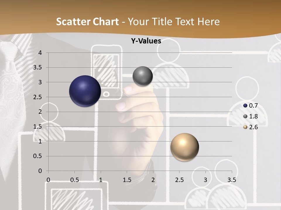 A Man In A Suit Writing On A Board PowerPoint Template