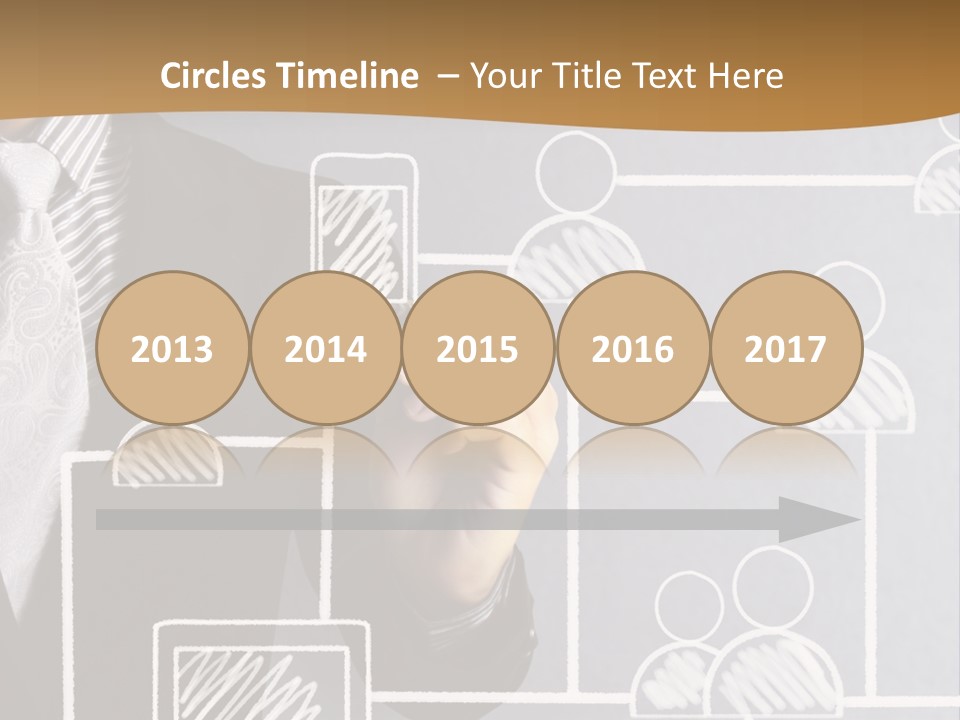 A Man In A Suit Writing On A Board PowerPoint Template