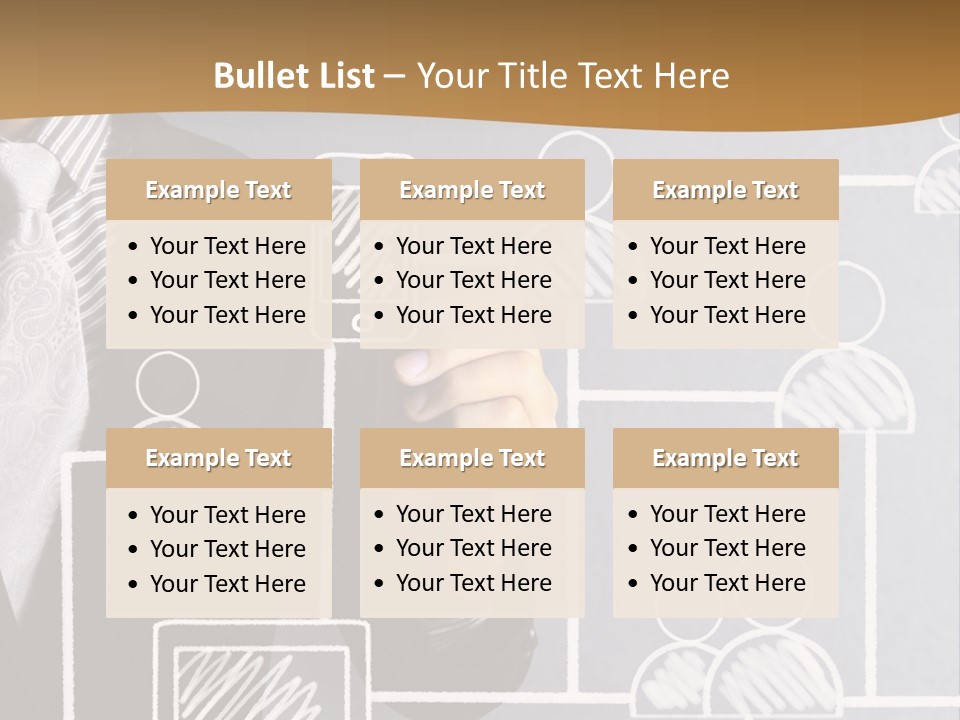 A Man In A Suit Writing On A Board PowerPoint Template