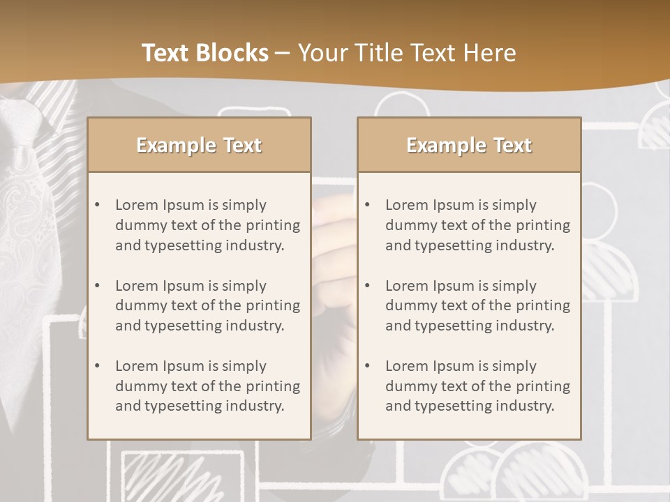 A Man In A Suit Writing On A Board PowerPoint Template