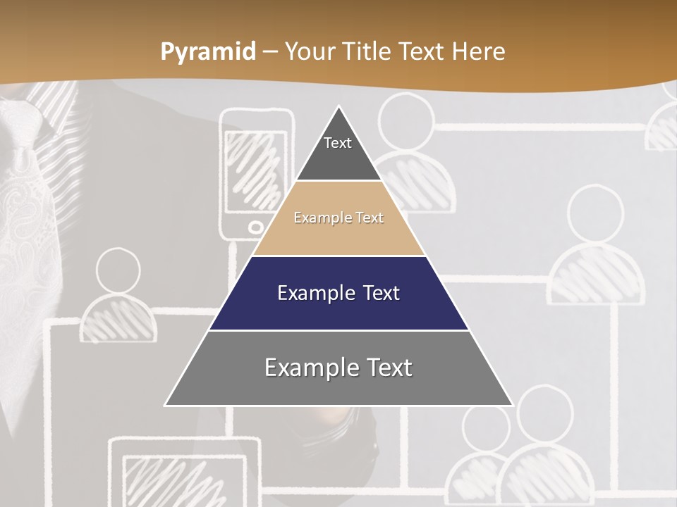 A Man In A Suit Writing On A Board PowerPoint Template