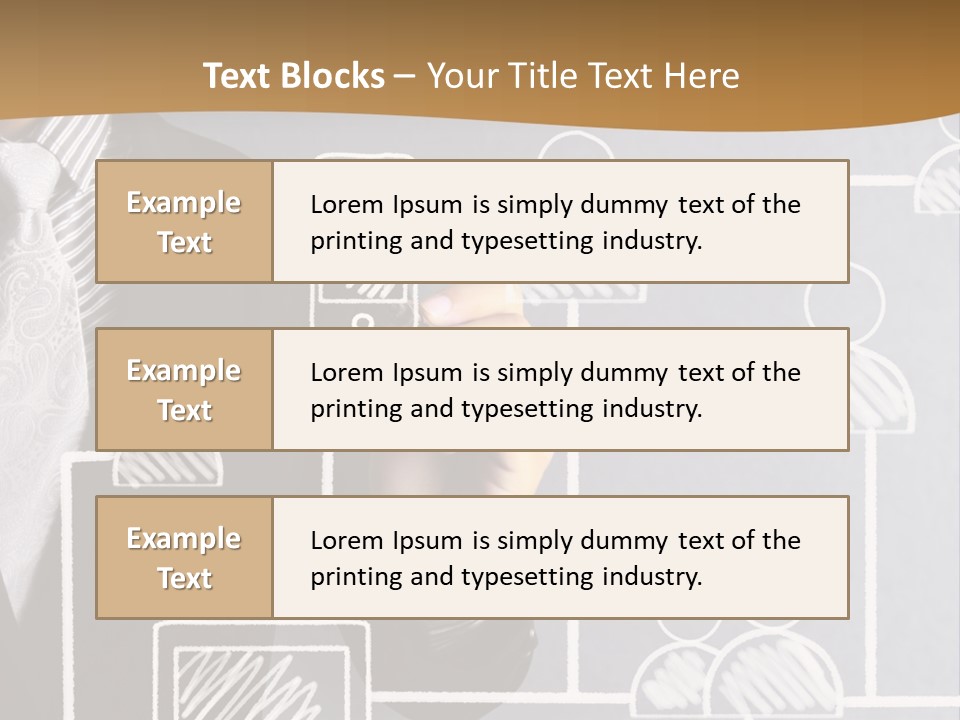 A Man In A Suit Writing On A Board PowerPoint Template