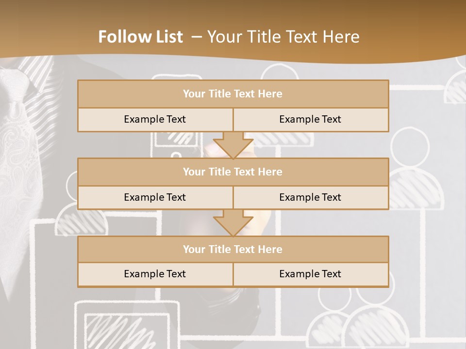 A Man In A Suit Writing On A Board PowerPoint Template