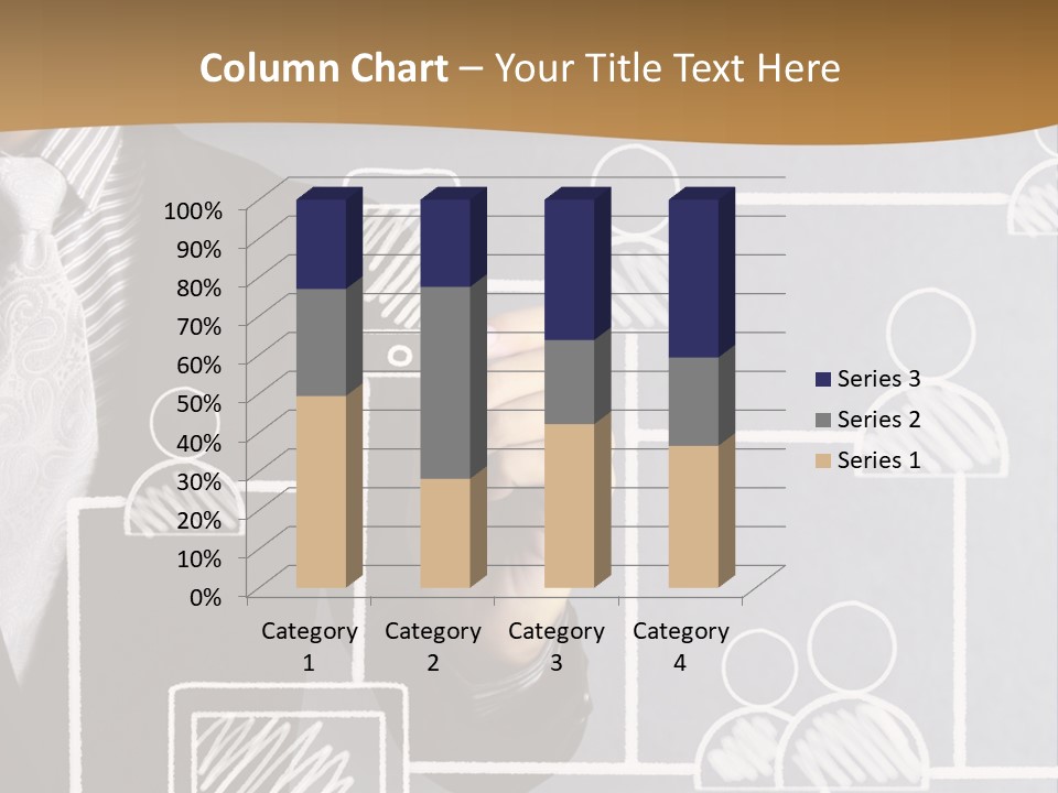 A Man In A Suit Writing On A Board PowerPoint Template