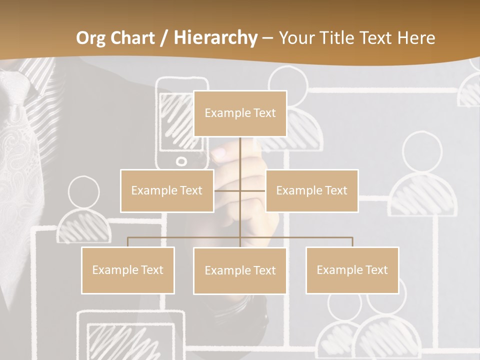 A Man In A Suit Writing On A Board PowerPoint Template