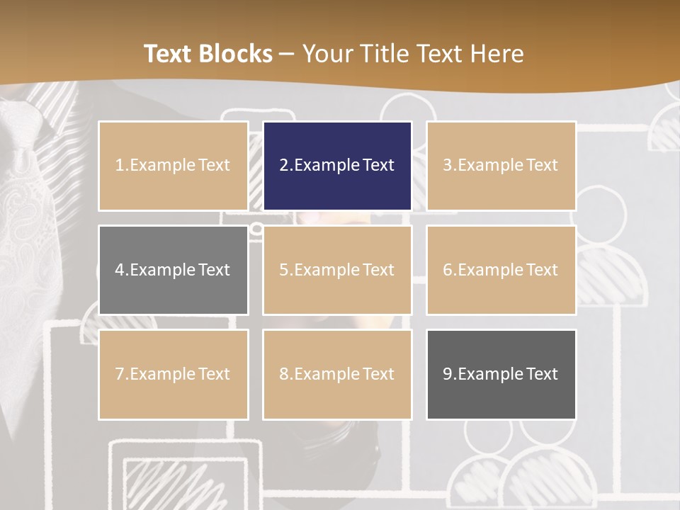 A Man In A Suit Writing On A Board PowerPoint Template