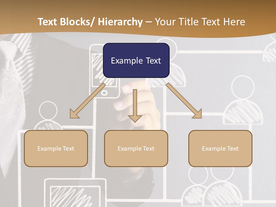 A Man In A Suit Writing On A Board PowerPoint Template