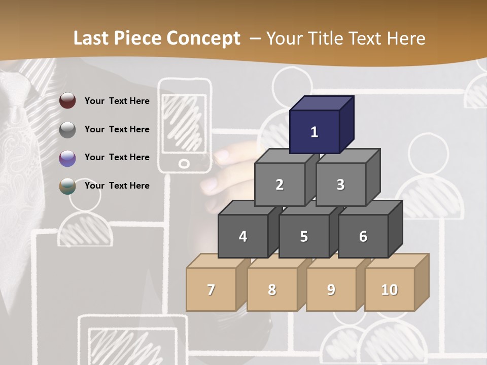 A Man In A Suit Writing On A Board PowerPoint Template