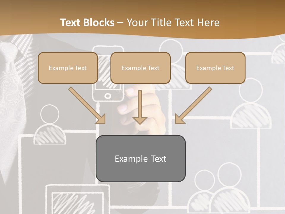 A Man In A Suit Writing On A Board PowerPoint Template