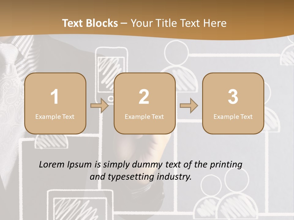 A Man In A Suit Writing On A Board PowerPoint Template