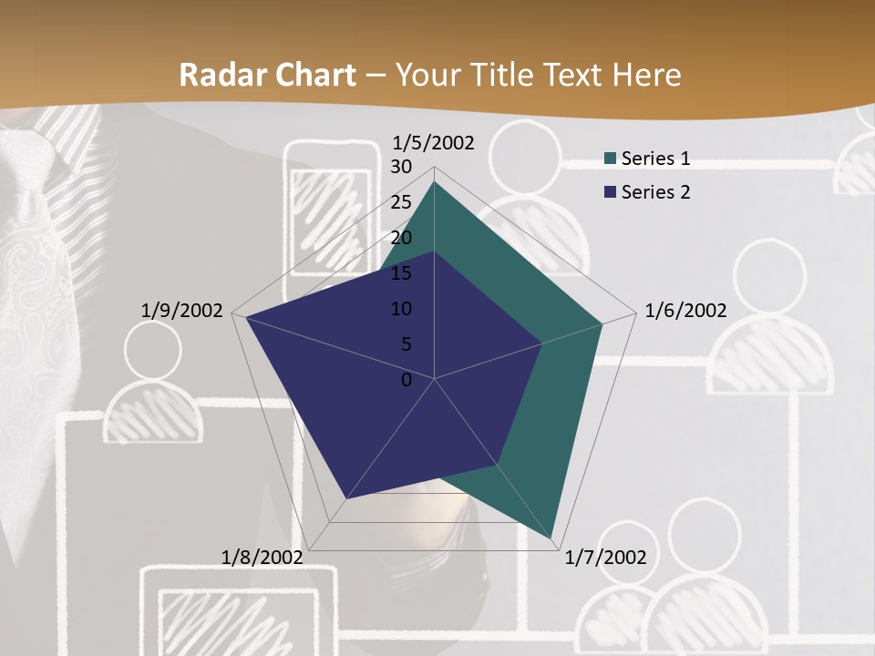 A Man In A Suit Writing On A Board PowerPoint Template