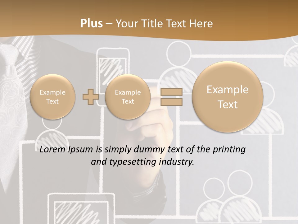 A Man In A Suit Writing On A Board PowerPoint Template