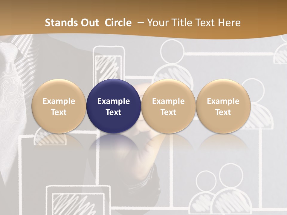 A Man In A Suit Writing On A Board PowerPoint Template