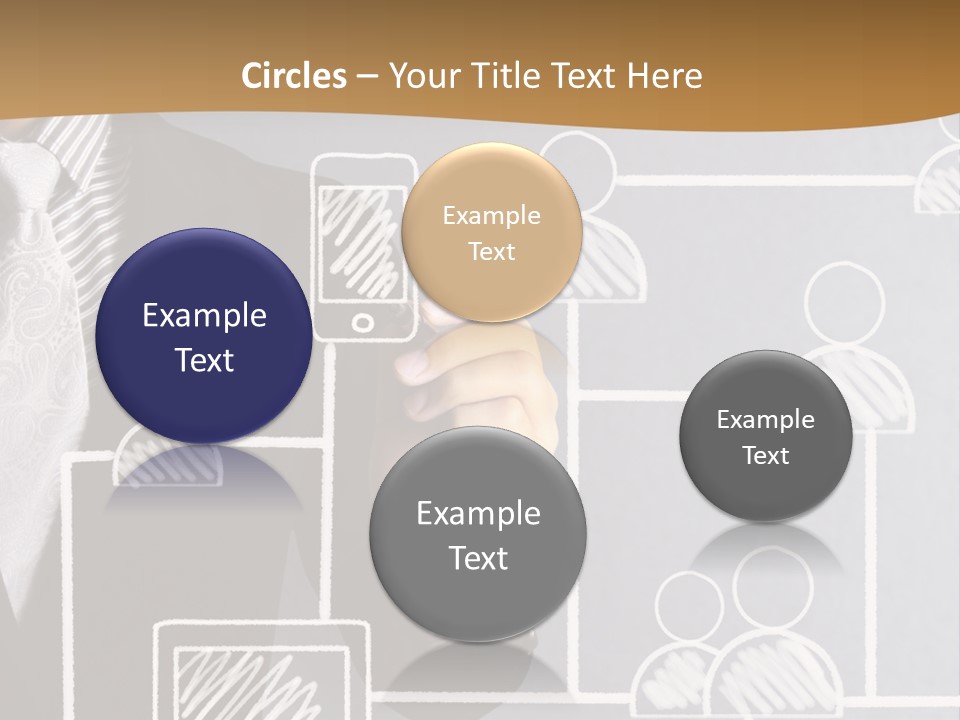 A Man In A Suit Writing On A Board PowerPoint Template