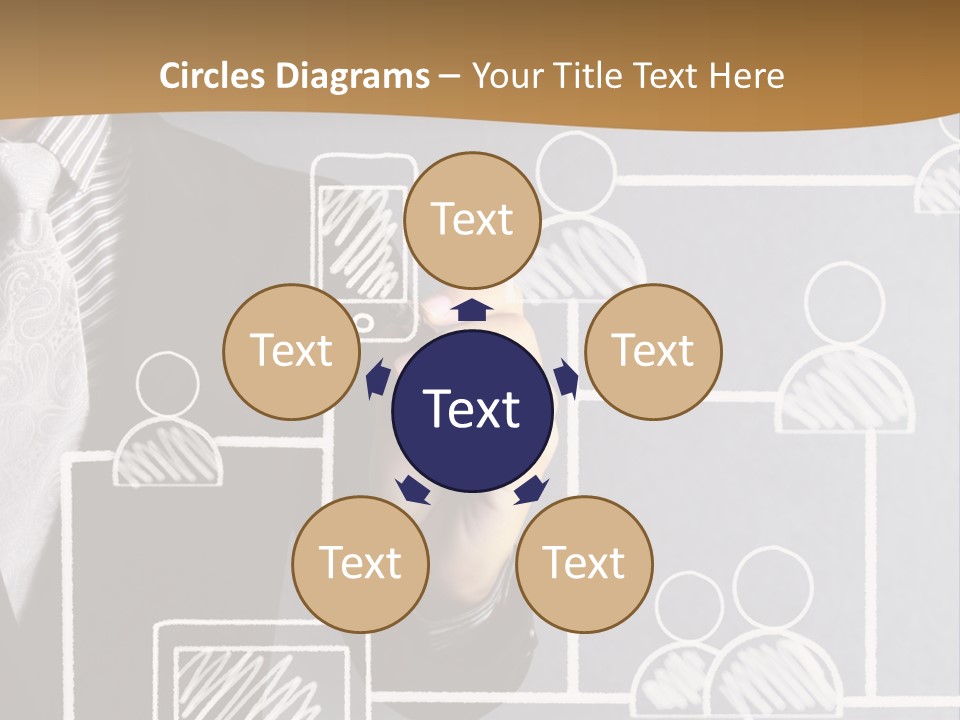 A Man In A Suit Writing On A Board PowerPoint Template