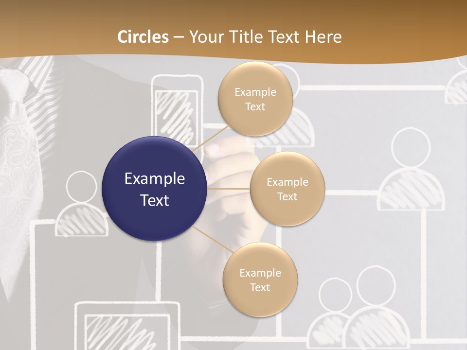 A Man In A Suit Writing On A Board PowerPoint Template