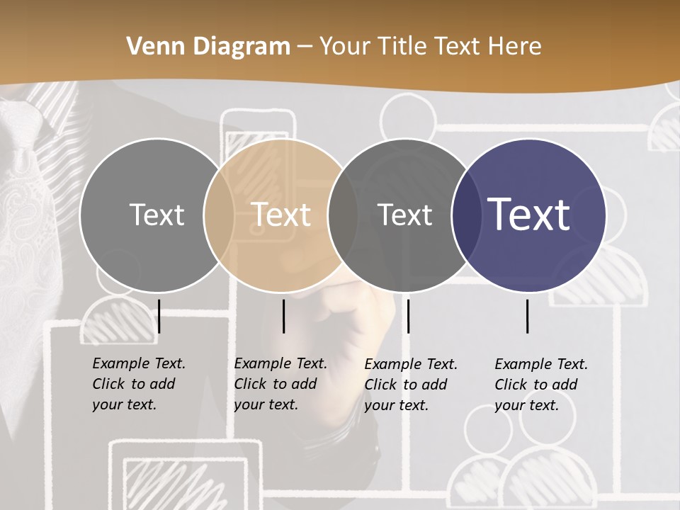 A Man In A Suit Writing On A Board PowerPoint Template