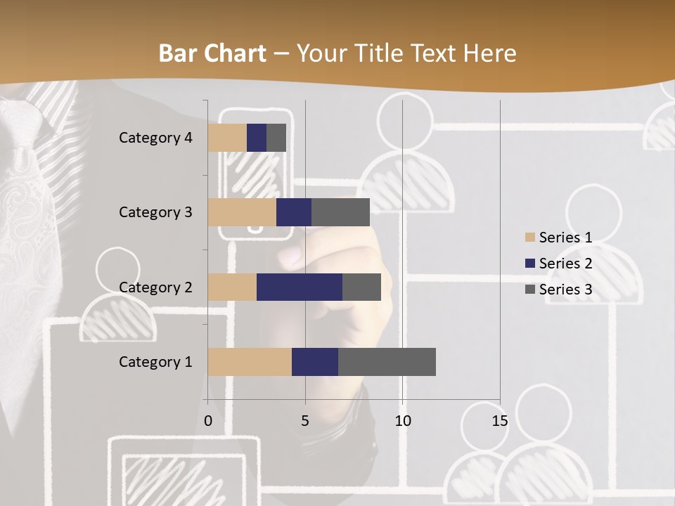 A Man In A Suit Writing On A Board PowerPoint Template