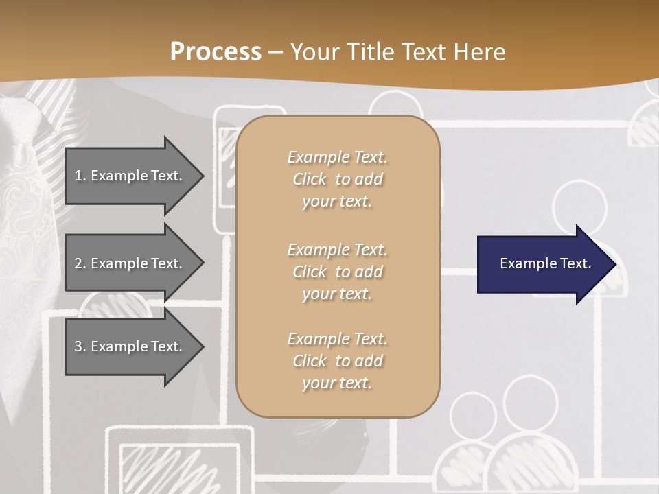 A Man In A Suit Writing On A Board PowerPoint Template