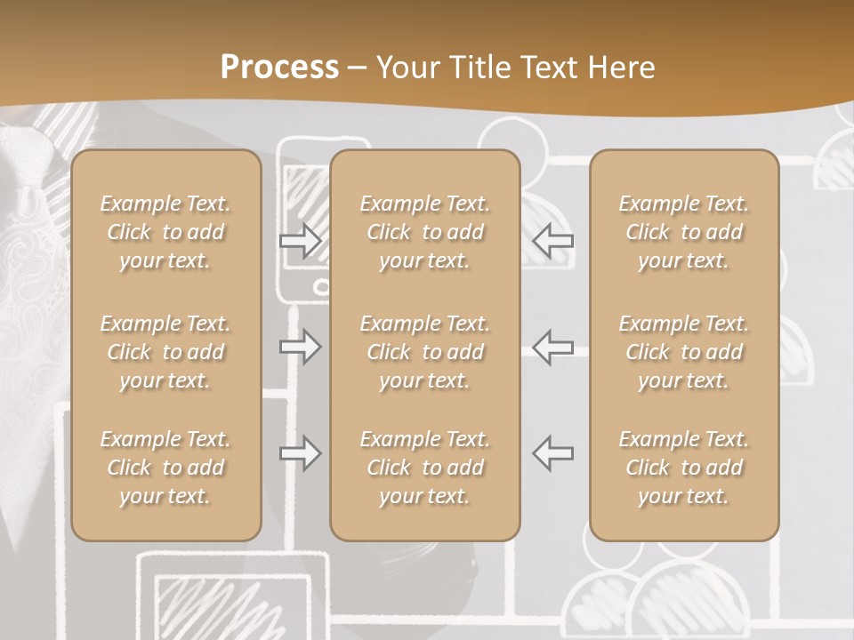 A Man In A Suit Writing On A Board PowerPoint Template