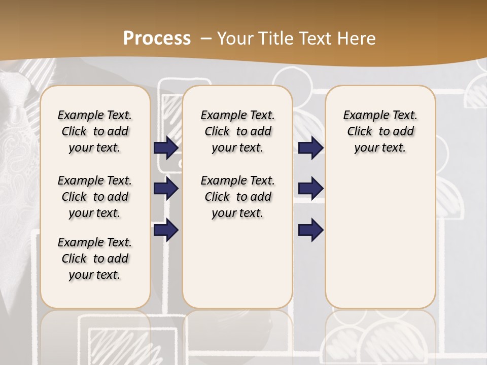 A Man In A Suit Writing On A Board PowerPoint Template