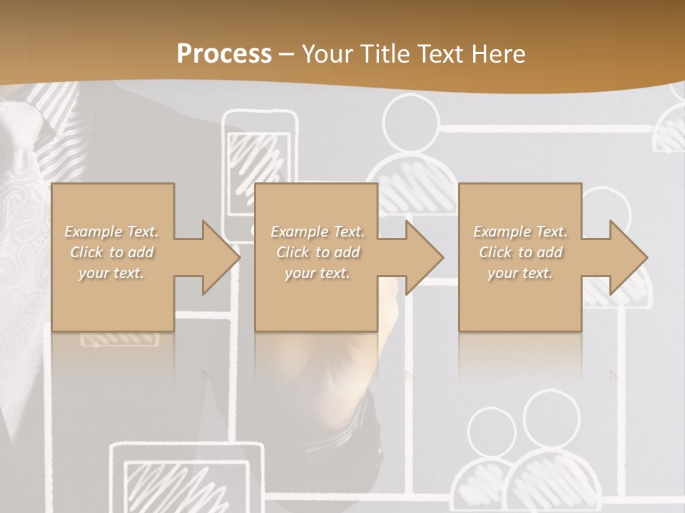 A Man In A Suit Writing On A Board PowerPoint Template