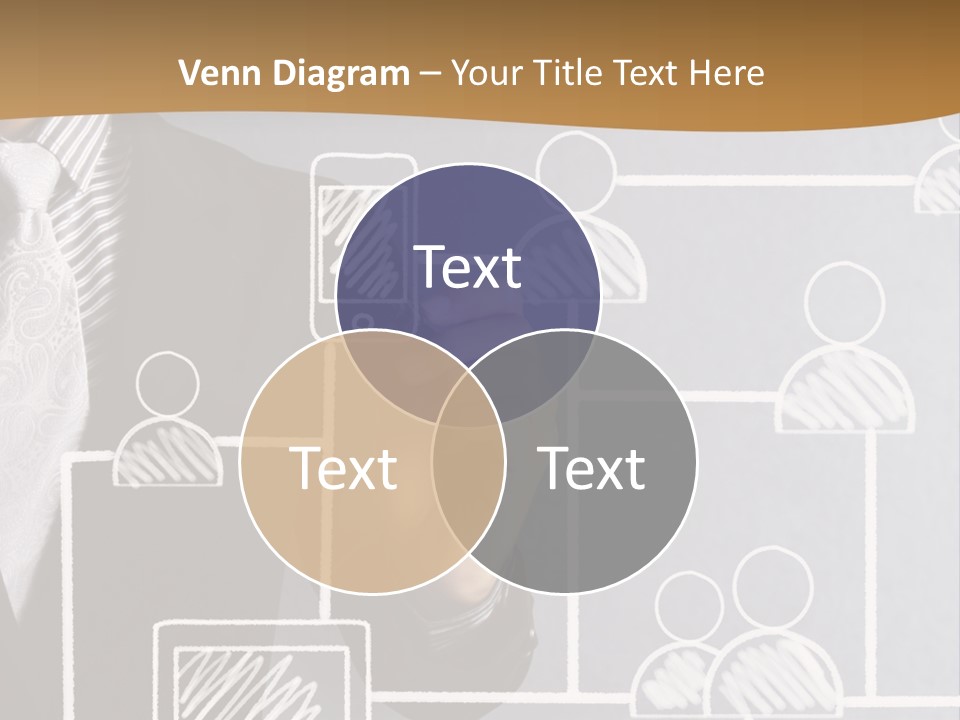 A Man In A Suit Writing On A Board PowerPoint Template