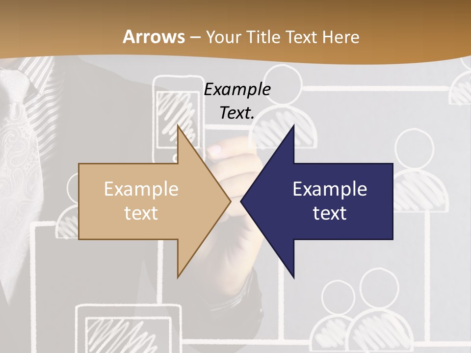 A Man In A Suit Writing On A Board PowerPoint Template