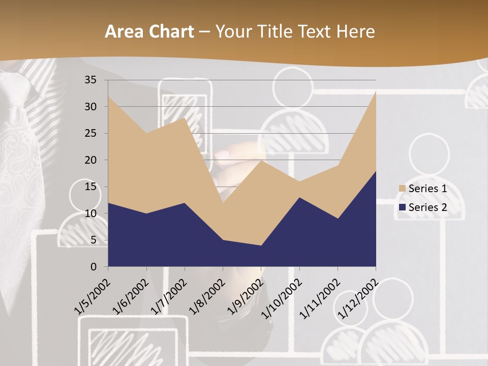 A Man In A Suit Writing On A Board PowerPoint Template