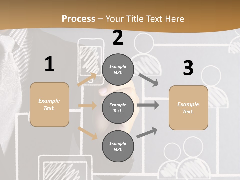 A Man In A Suit Writing On A Board PowerPoint Template