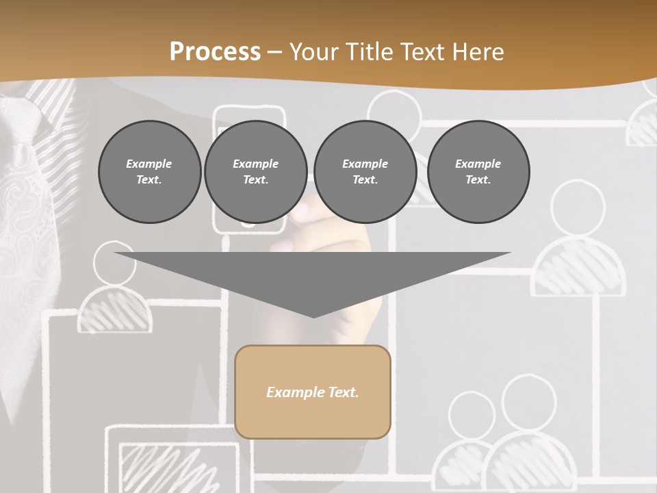 A Man In A Suit Writing On A Board PowerPoint Template