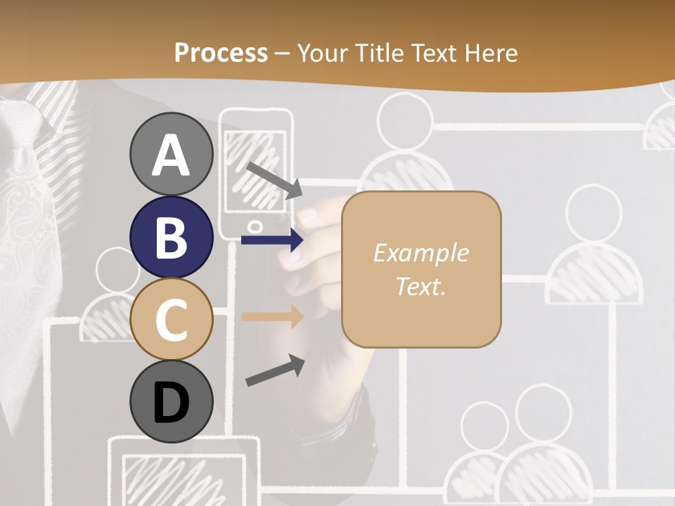 A Man In A Suit Writing On A Board PowerPoint Template