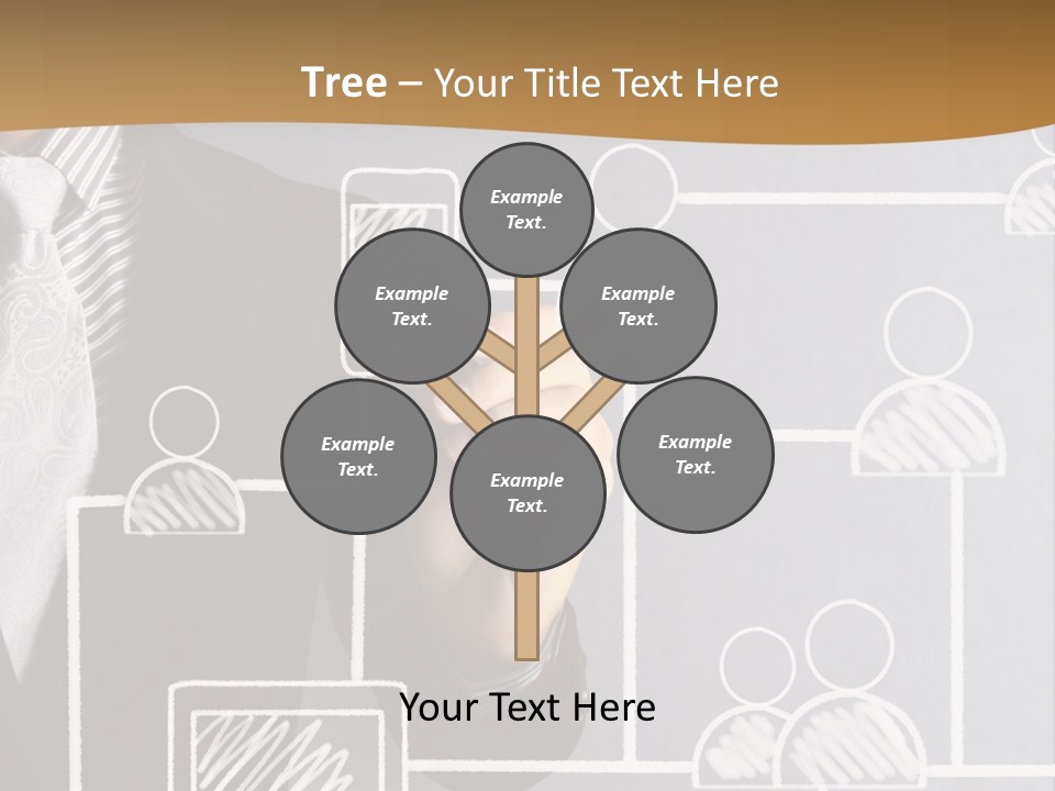 A Man In A Suit Writing On A Board PowerPoint Template