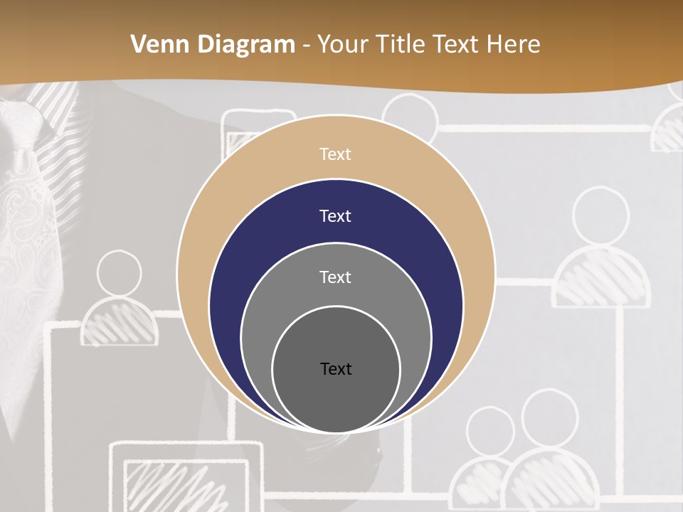 A Man In A Suit Writing On A Board PowerPoint Template