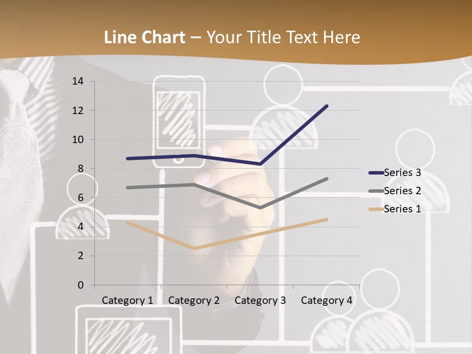 A Man In A Suit Writing On A Board PowerPoint Template