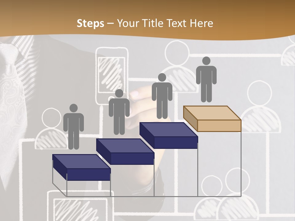 A Man In A Suit Writing On A Board PowerPoint Template