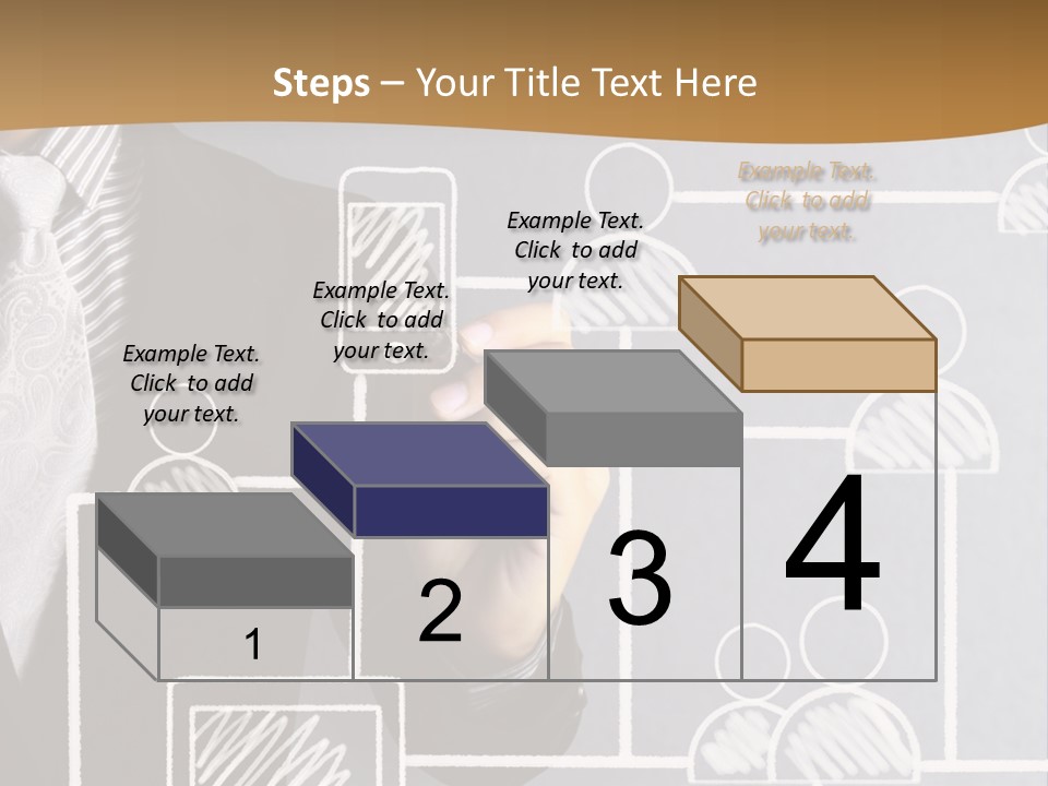 A Man In A Suit Writing On A Board PowerPoint Template